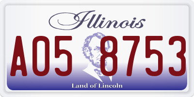 IL license plate A058753