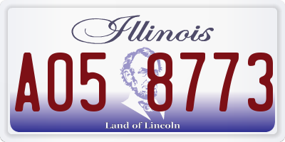 IL license plate A058773