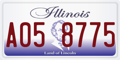 IL license plate A058775