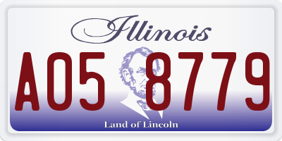 IL license plate A058779
