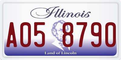IL license plate A058790