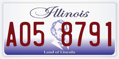 IL license plate A058791