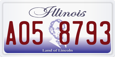 IL license plate A058793