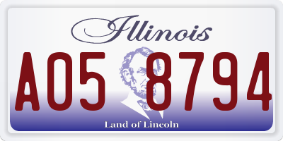 IL license plate A058794