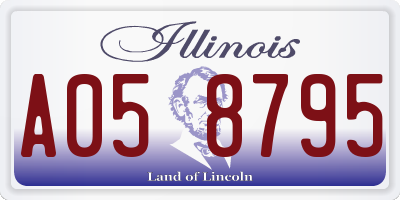IL license plate A058795