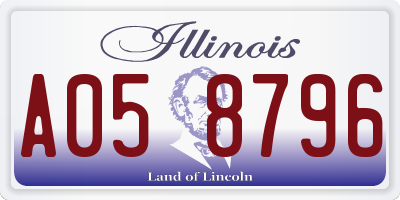 IL license plate A058796