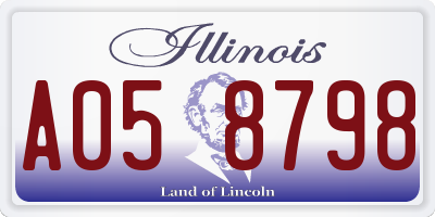 IL license plate A058798