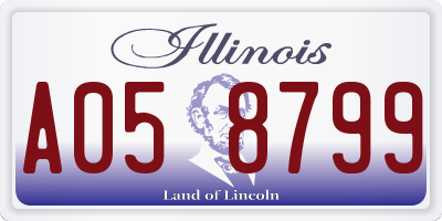 IL license plate A058799
