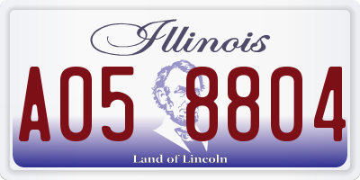 IL license plate A058804