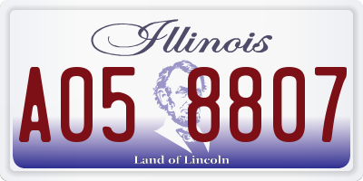 IL license plate A058807