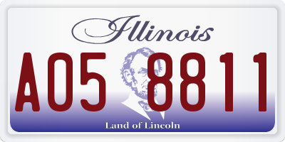 IL license plate A058811