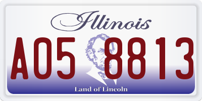 IL license plate A058813