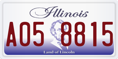 IL license plate A058815