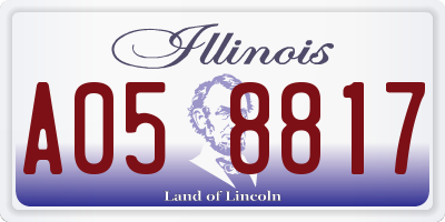 IL license plate A058817