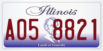 IL license plate A058821