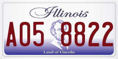 IL license plate A058822
