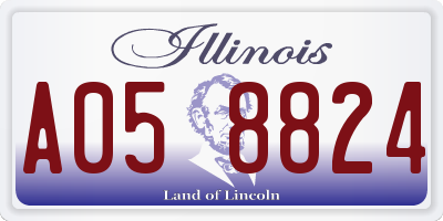 IL license plate A058824