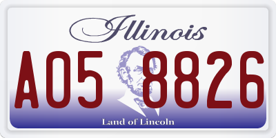 IL license plate A058826