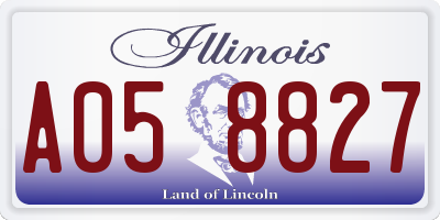 IL license plate A058827