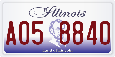 IL license plate A058840