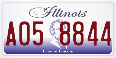 IL license plate A058844