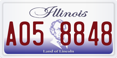 IL license plate A058848