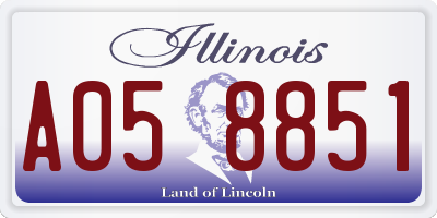 IL license plate A058851