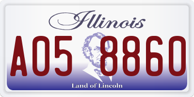 IL license plate A058860