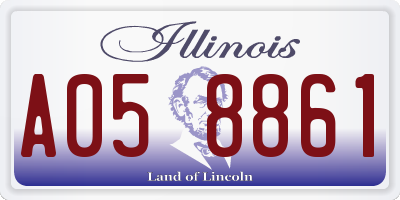 IL license plate A058861