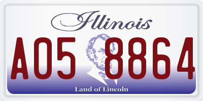 IL license plate A058864