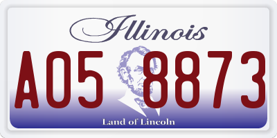 IL license plate A058873