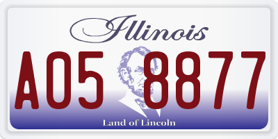 IL license plate A058877