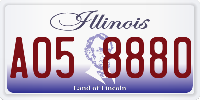 IL license plate A058880