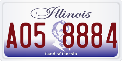 IL license plate A058884