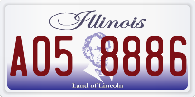 IL license plate A058886