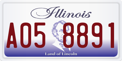 IL license plate A058891