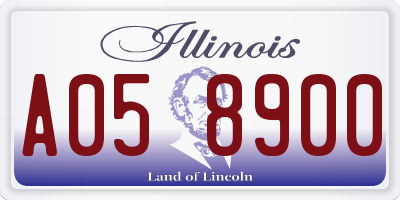 IL license plate A058900
