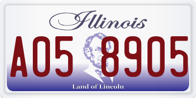 IL license plate A058905