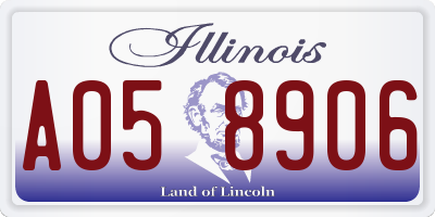 IL license plate A058906