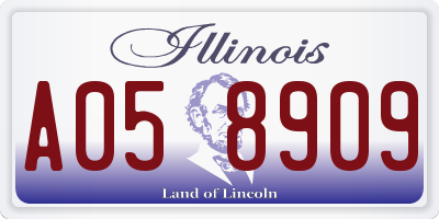 IL license plate A058909