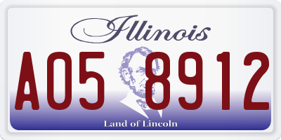 IL license plate A058912