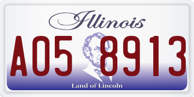 IL license plate A058913