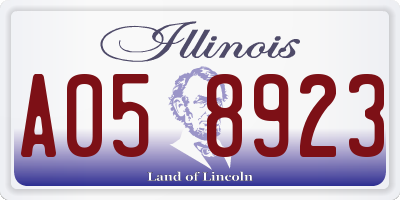 IL license plate A058923