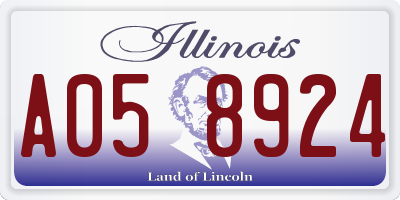 IL license plate A058924