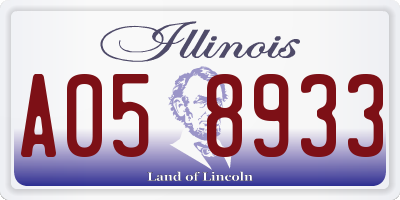 IL license plate A058933