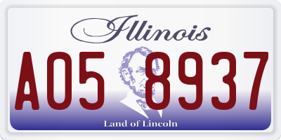 IL license plate A058937