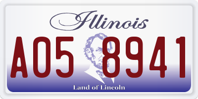 IL license plate A058941