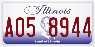 IL license plate A058944