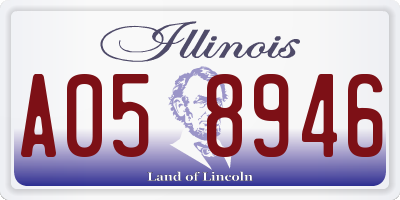 IL license plate A058946