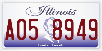 IL license plate A058949